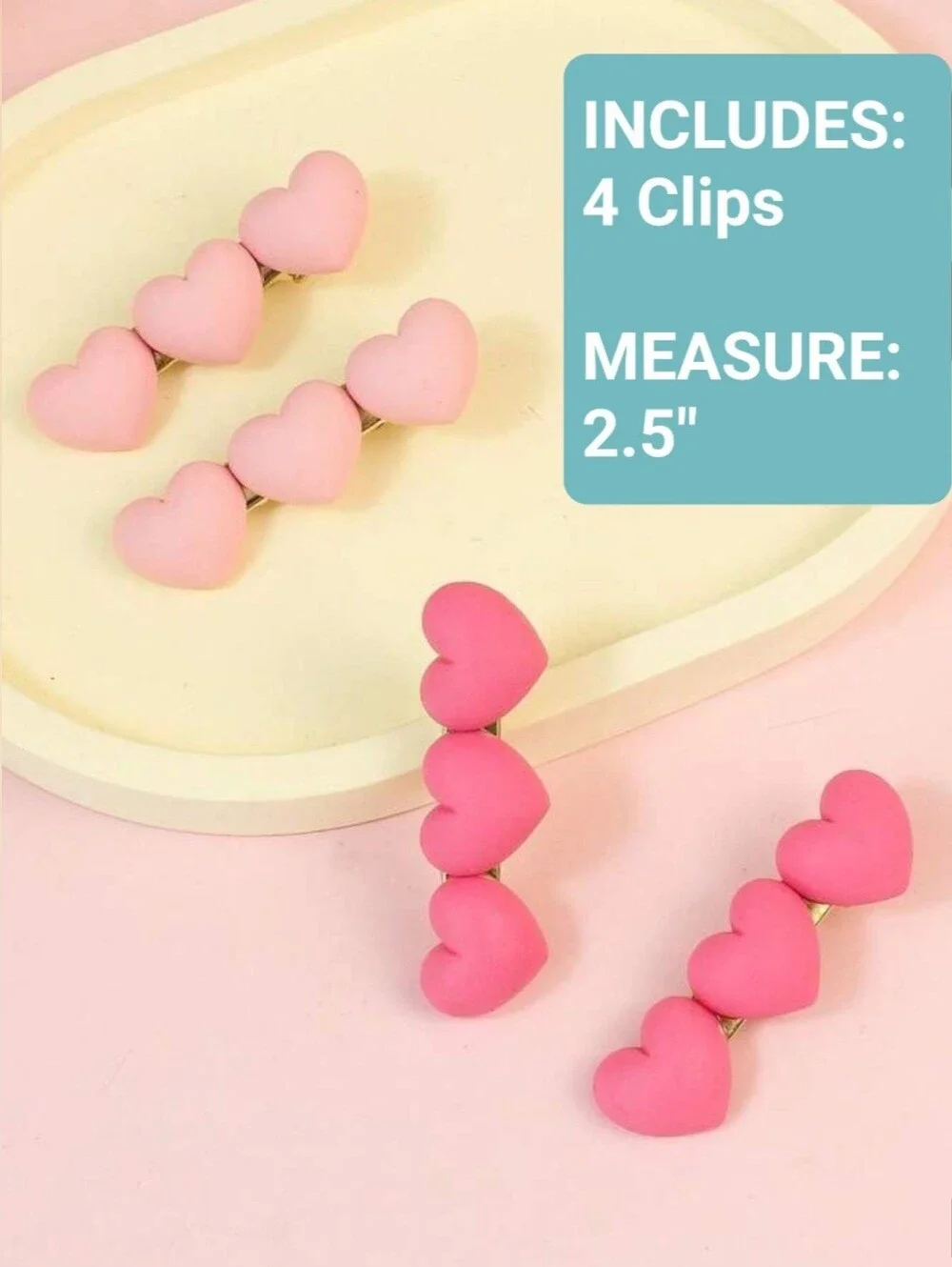 Heart Hair Clips